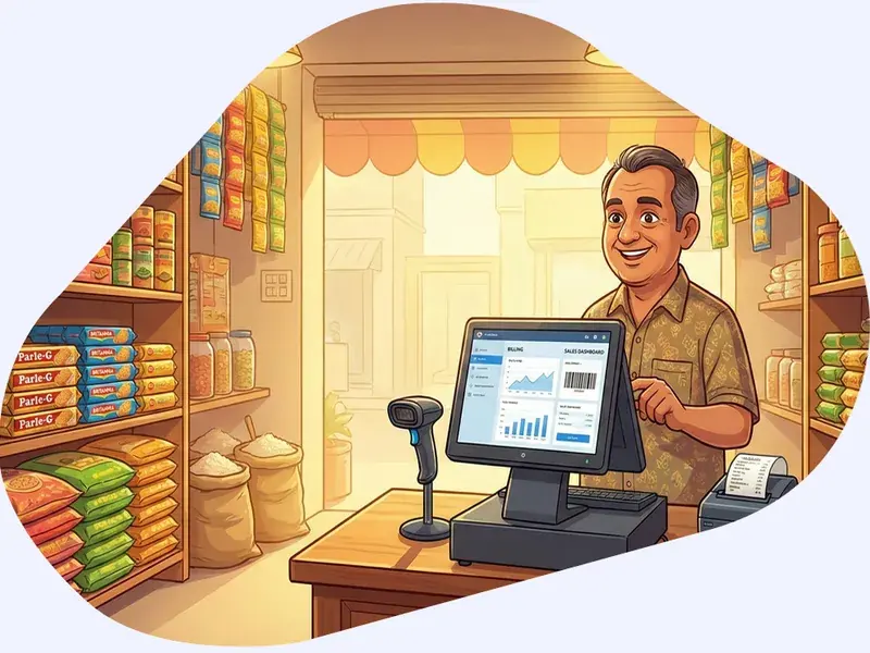 POS system for kirana store — billing, inventory and reporting